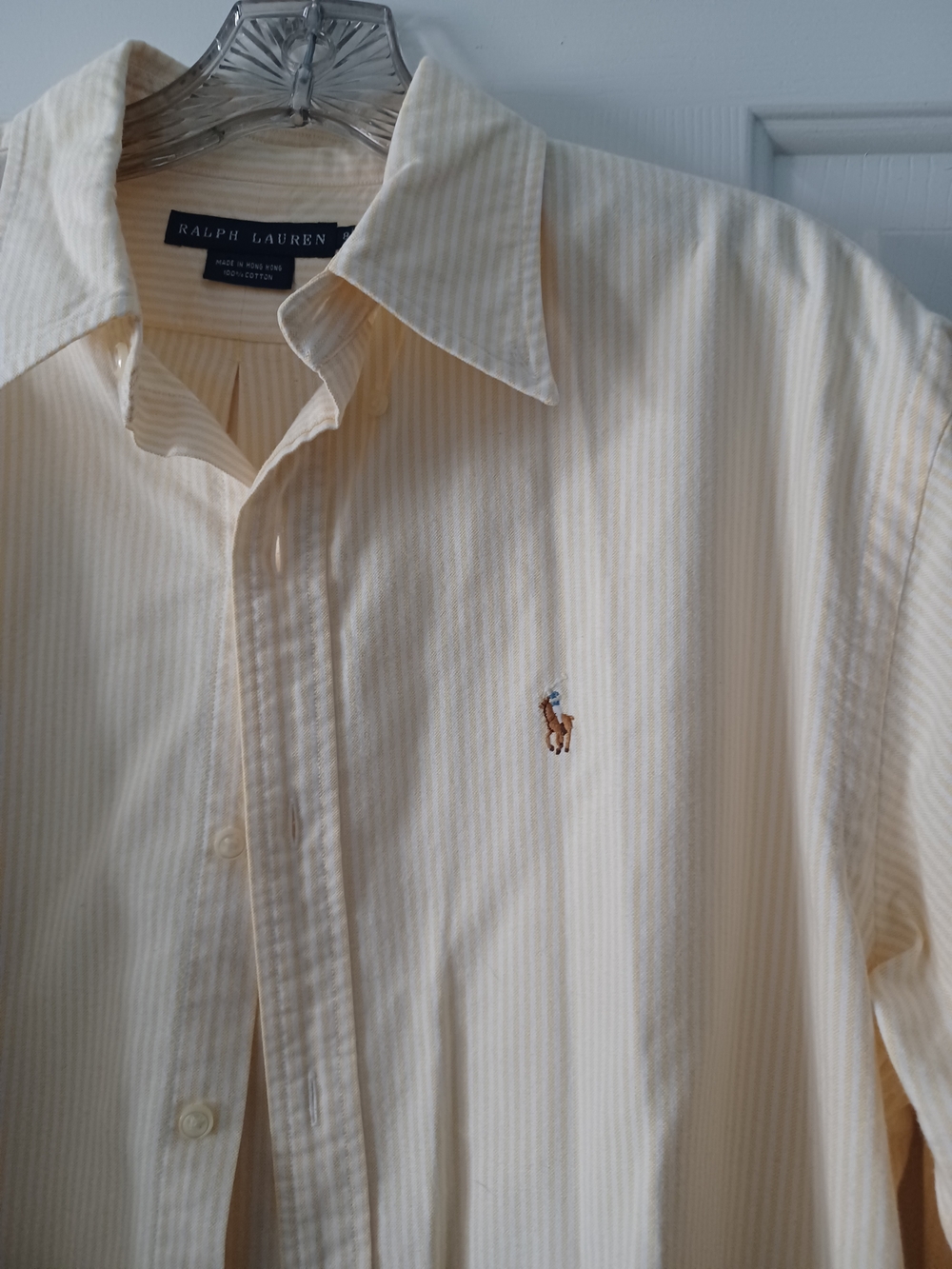 Ralph Lauren Pale Yellow Pinstripe Dress Shirt